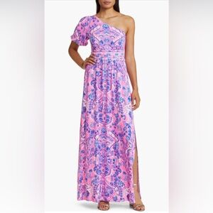NWT Lilly Pulitzer Solana One-Shoulder Maxi Dress - Size XS